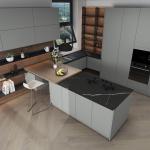 Middle East Kitchen Furniture Design Custom EB Board Wood Veneer Kitchen Cabinet