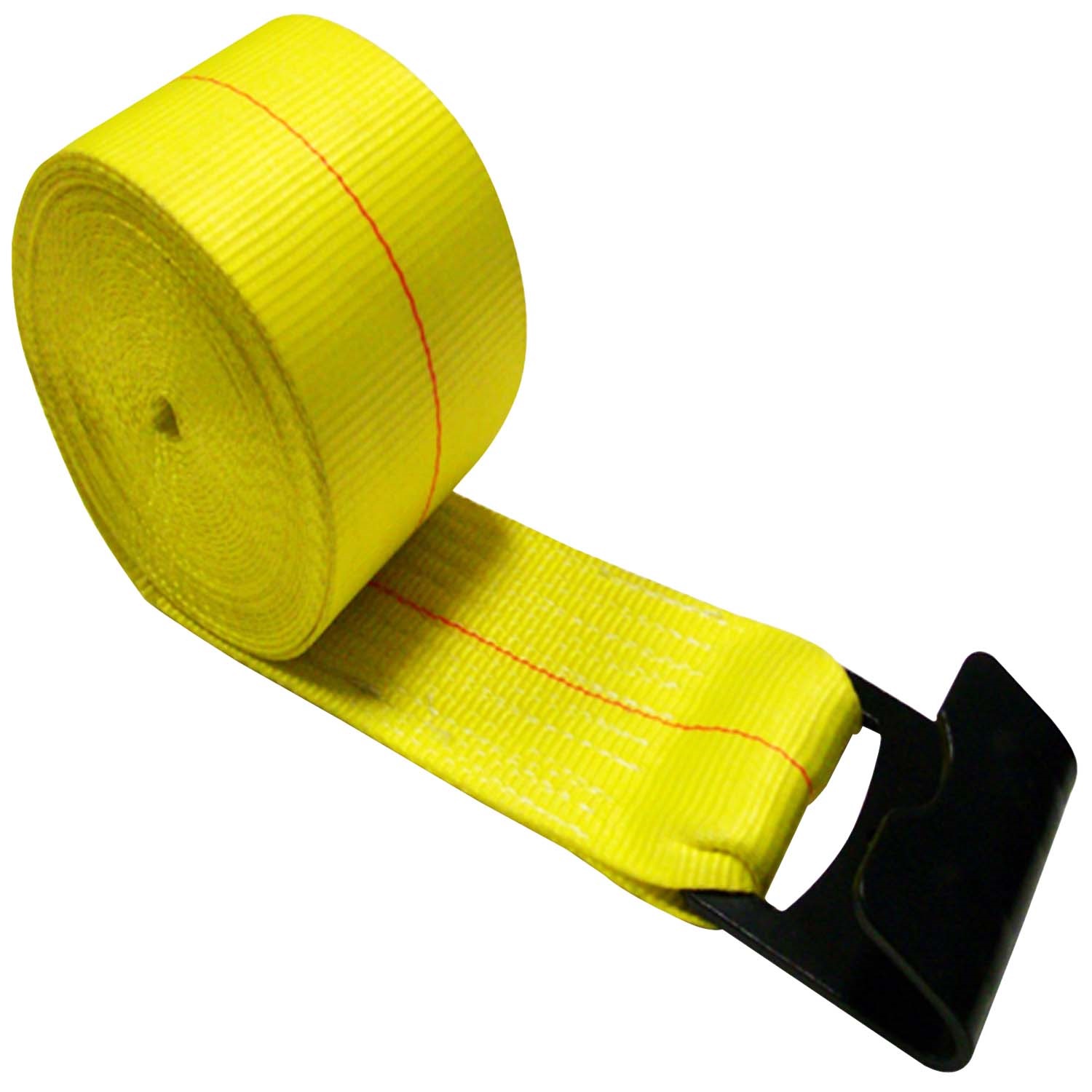 4 Inch Winch Strap With Flat Hook Heavy Duty Ratchet Strap WLL 5400lbs Flatbed Cargo Control Products