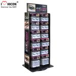 Advertising Table Top Metal Acrylic Eyelash Display Stand Rotating For Beauty