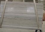 White Wooden Vein Grey Marble Stone Countertops 2cm Thickness Big Slab