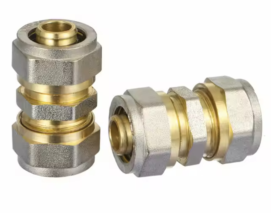Polished Brass Compression Fittings with Chrome Plated Handle Plumbing Material Brass Compression Socket Pex Fittings