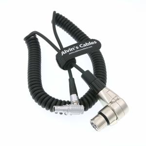 Wholesale Coiled Twist Camera Power Cable Monitor Power Cable XLR 4 Pin Female To Right Angle 0B 2 Pin Male from china suppliers