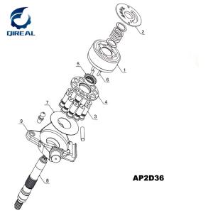 Wholesale AP2D36 Hydraulic Pump For SK60-5 Kobelco Excavator from china suppliers