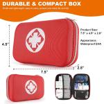 Essential Emergency Trauma Medical Supplies Packed Red Waterproof Box, Perfect