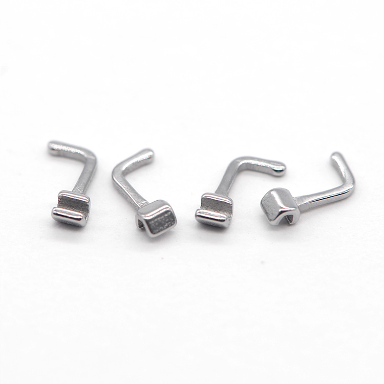 Class II Stainless Steel Dental Orthodontic Crimpable Hook 90 Degree Archwire Attachment with Crimping Feature
