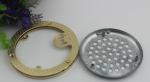 Supply Leather ladies Handbag Metal Round Shape Lid Decorative Light Gold