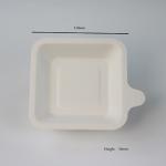 110mm Oilproof Square Compostable Plates , Waterproof Disposable Bagasse Plates