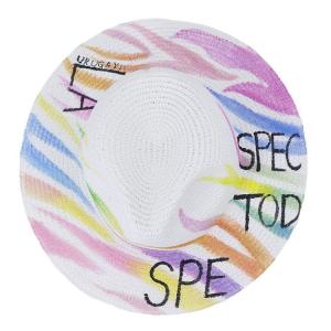 Wholesale Hand Painted Jazz straw Hat 2021 Animal Design Lady Paper Straw Hat Flat Top Straw Hat Beach from china suppliers