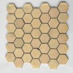 Hot sale Bronze Cooper Brass Metallic Stainless Steel Hexagon Mosaic Tile For