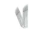 Silver Stainless SteelEyebrow Tattoo Manual Permanent Makeup Needle 15 Pins