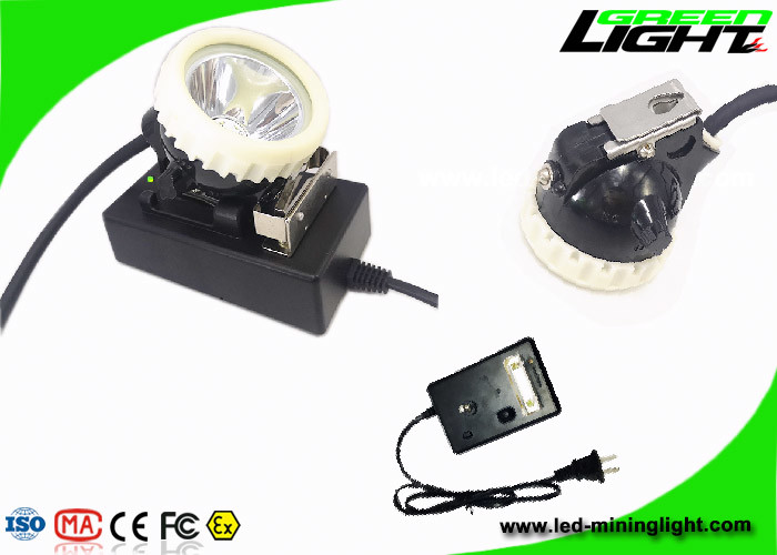 Rechargeable 450mA 216lum Miners Helmet Light 1.11W Corded Led Mining Lamp
