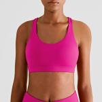Customized Logo Adult Female Yoga Bra Padded Ladies Seamless Women Pink Sports