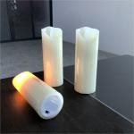 2021 Battery Operated Warm White Flat Flickering LED Pillar Candles For Wedding