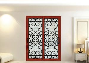 Wholesale Wrought Iron Security Doors Glass Agon Filled 22*64 inch Size Shaped Wrought Iron Exterior Doors from china suppliers
