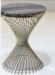 stone top Brass stainless steel metal side table/End table/coffee table/C table,