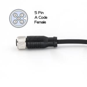 Wholesale PVC M12 5 Pin Female Connector With Molded Cable Straight Pre Assembled Cable from china suppliers
