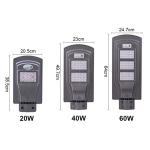 Super Brightness Solar LED Street Lights High Efficiency 20W 40W 60W