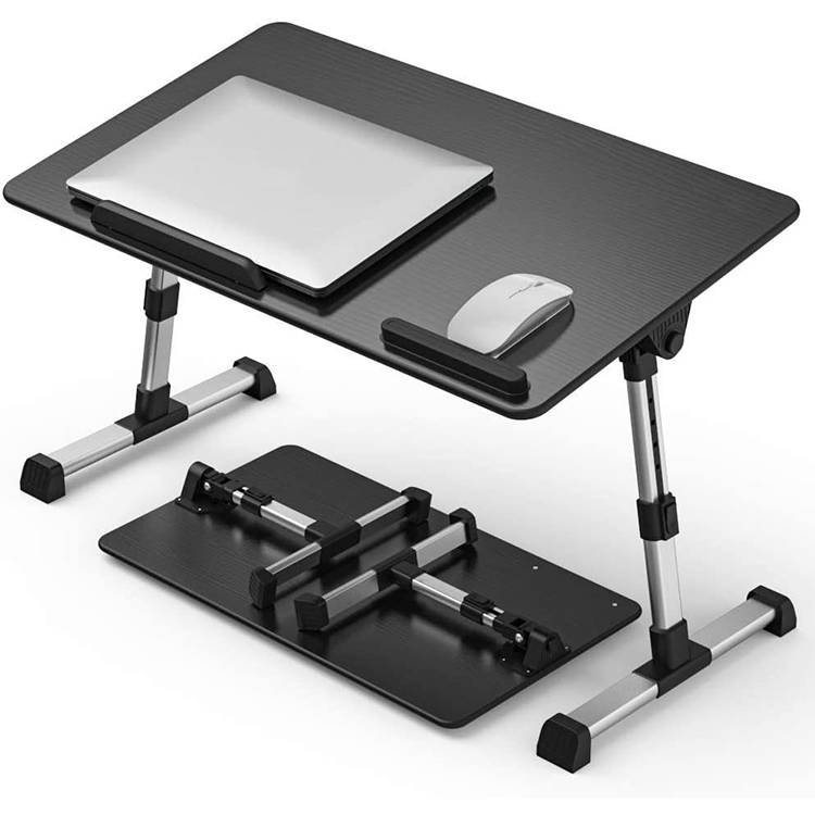Multifunctional Portable Lift Top Coffee Table with Manual Height Adjustment in Bamboo
