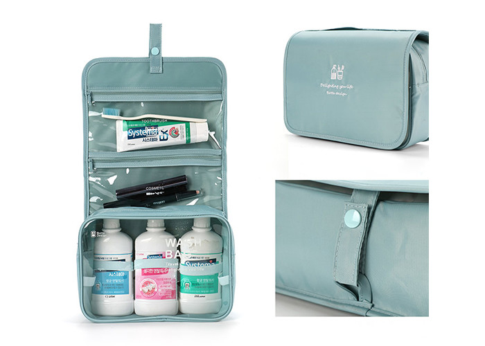 Portable Inserted Shockproof Travel Organizer Bag Folding Customized Logo With Hook