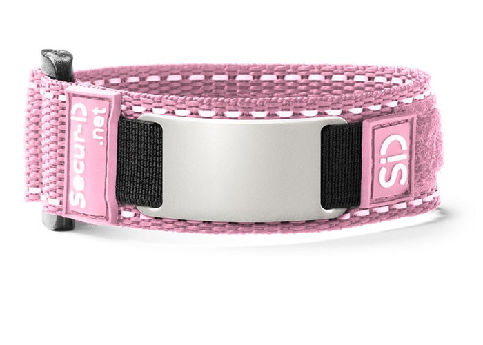 Woven Nylon Sport ID Bracelet / Runner Identification Bracelet With 3M Reflective Stripe