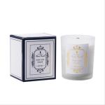 Wood Wick Soy Wax Home Scented Candles Frosted White Glass Jars Candle Holder
