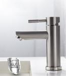 SUS304 Stainless Steel Single Hole Single Handle Basin Mixer In Matte Black