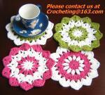 Beige Cotton Crochet Venise Lace Collar Gorgeous Flower Motif Neckline Bib