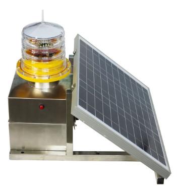 12V 26AH Battery 28W Solar Powered Obstruction Lighting For Telecommunication