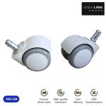 Furniture casters Beige white 2 "50mmPU wheels Nylon office chair Mute casters