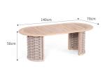 Anti Corrosion Grade 3A Teak Rattan Effect Garden Furniture Sofa Set For Balcony