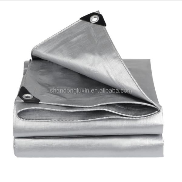 2-12m Width Heavy Duty Waterproof PE Tarpaulin Sliver/Black Cover for Outdoor