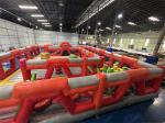 Red Trampoline Park Fun City Inflatable Theme Park Amusement Park Big Adult