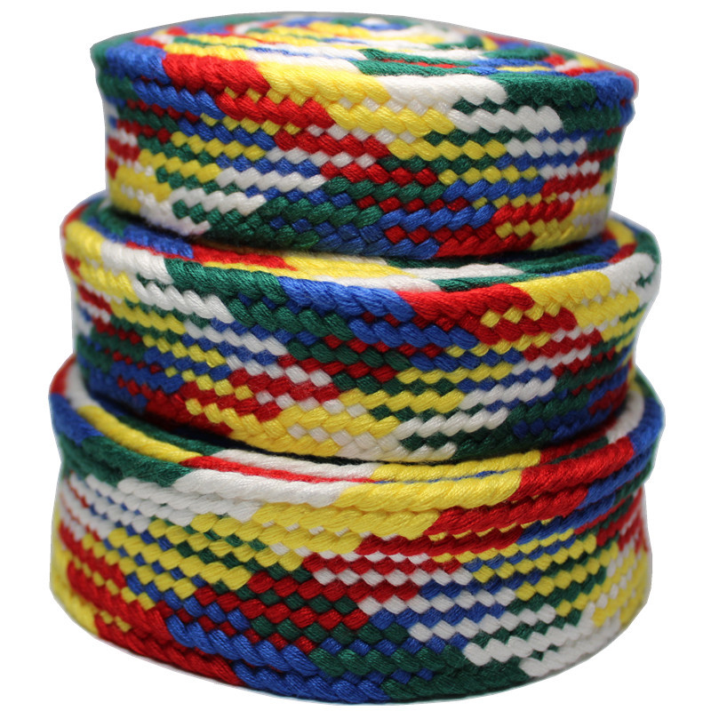 Custom Color Thick 30mm Flat Tube Braided Polyester Cord For Garment