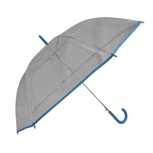 Wholesale Transparent Clear POE Plastic See Through Umbrellas For Kids , Chrome Shaft from china suppliers