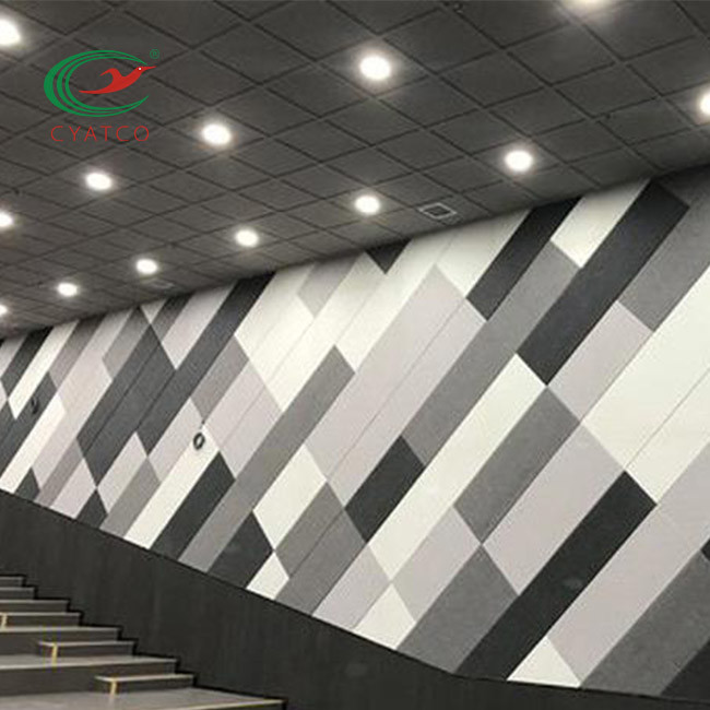 Rectangle Ceiling Noise Reduction Tiles Nontoxic Polyester Fibre
