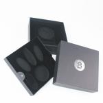 Custom red Cardboard Magnetic Gift Box with Luxury Black Lid Base wholesale
