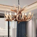 Whitetail deer antler chandelier for coffee Restaurant Bar Cloths Shop Lighting