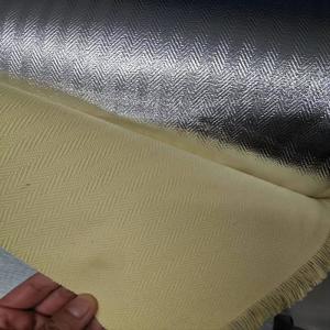 Wholesale Para Aramid Aluminium Coating Fabric Herringbone Style from china suppliers
