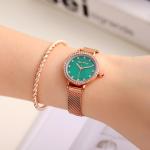 Rose Gold 27mm Ladies Watch Gift Set With Fried Dough Twist Bracelet