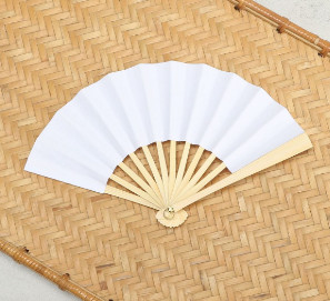 Chinese Hand Made Custom Print Kids Cute Bamboo Hand Fan Mini Portable