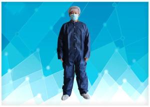 Wholesale Economical Waterproof Disposable Coveralls , Blue Disposable Coveralls Lightweight from china suppliers