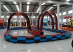 Outdoor Games Inflatable Race Track , Inflatable Air Tumble Track / Go Kart