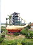 Space Bowl Water Slide Fiberglass Water Park Equipments for Adults Aqua Park