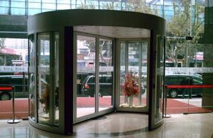 Wholesale Aluminum alloy frame Tempered Glass Arc Automatic Door with show case from china suppliers