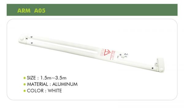 Aluminium Retractable Awning Arms Acrylic Folding Awning Arms