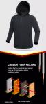 Graphene Electric Heated Vest Jacket Fast heating With Detachable Hood OEM