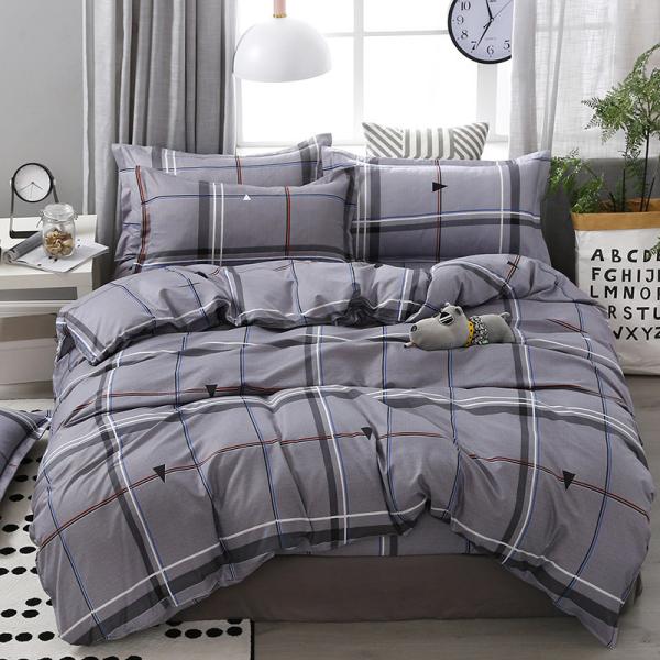Polyester Fabric 4 Piece Bedding Set for 1.2m Bed White Five Star Hotel Bed Linen