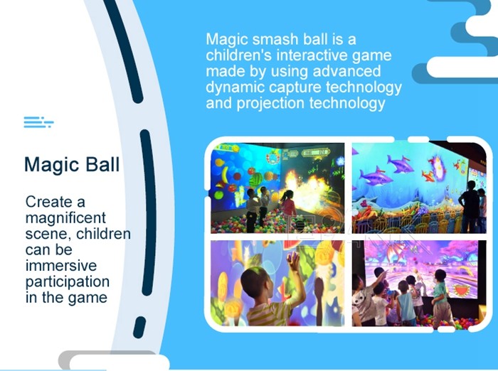 Children'S Amusement Park Machines 35 Interactive Smashing Balls Single Projector All In One