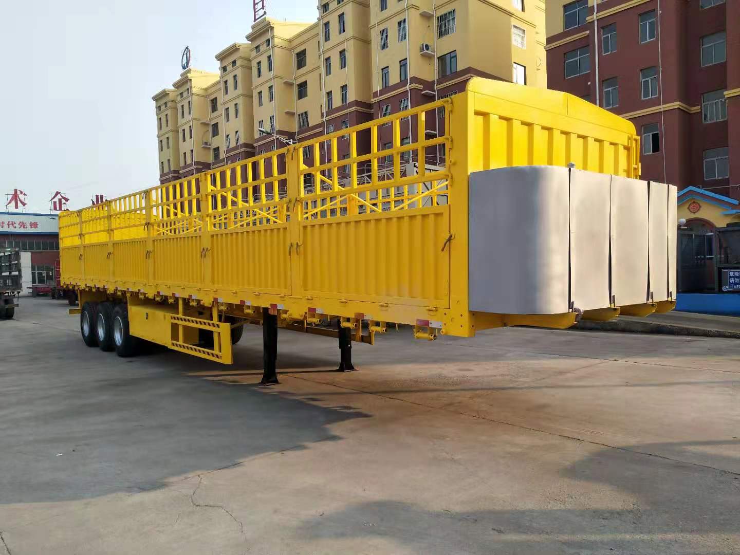 50Ton Leaf Spring Fence Cargo Transport Semi Trailer /Kin Pin 2''/3.5'' Bolt Type