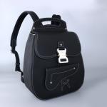 Men Essentials Christian Dior Gallop Backpack Black Grained Leather Calf